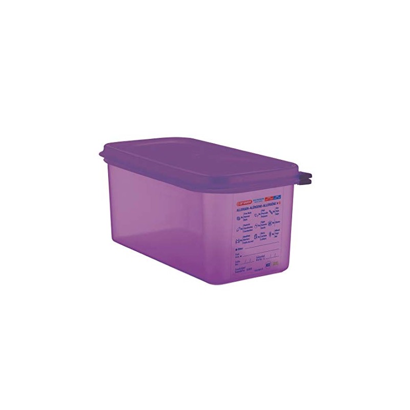 Araven Allergen Polypropylene Plastic 1/3 Gastronorm Sized Food Storage Container