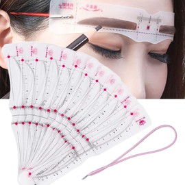 Forahome Eyebrow Templates for Women, Set of 12 Types, Easy to Use with Straps, Eyebrow Shape, Templates, Eyebrow Guide, Makeup, Goods, Easy to Draw Eyebrow Makeup Tool (Pack of 12)