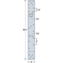 Simpson Strong Tie MSTCM40 16-Gauge 40-1/4-Inch Medium Strap