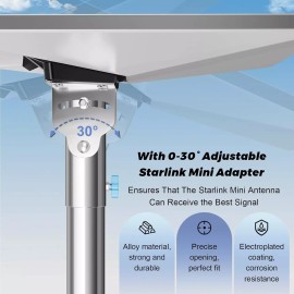 Lymorexan Starlink Mini Pole Mount, 8 Ft Starlink Mimi Mounting Kit with RV Ladder Mount
