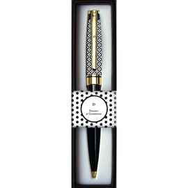 La carterie 76000768 Ballpoint Pen Set Black & Gold with Message on Clip D