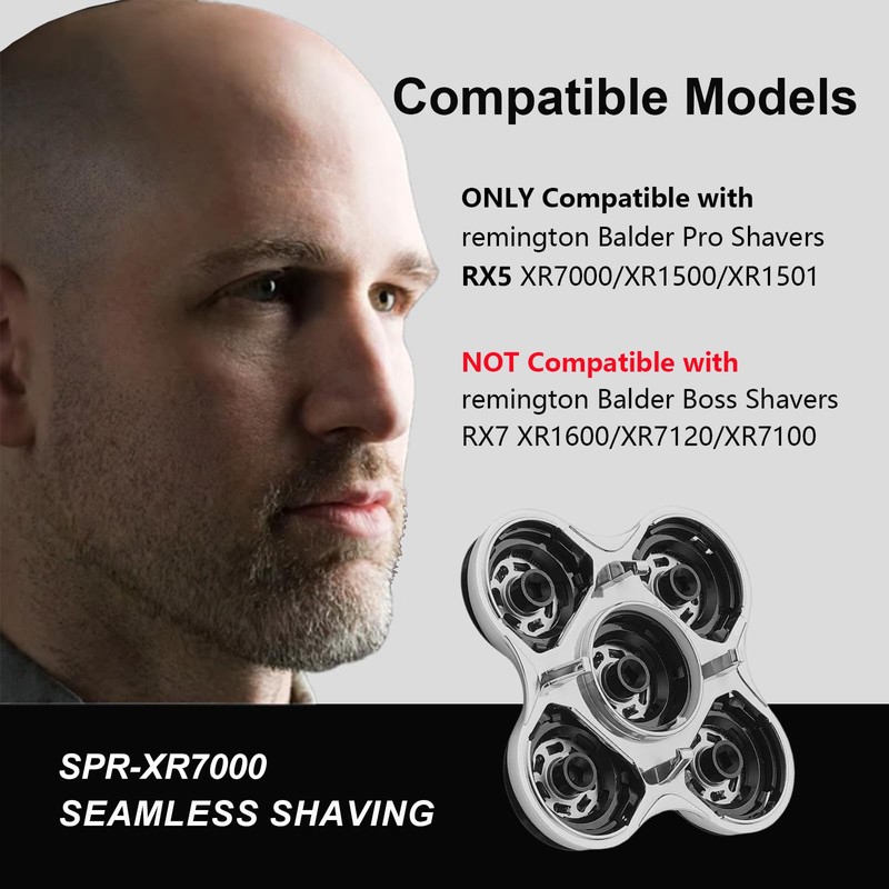 XR7000 Replacement Blades Compatible with remington Balder Pro Head Shaver