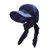 ZLYC Women's Chemo Headwear Brim Visor Hat Beanie Hat, Tie