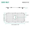 Serene Valley Sink Bottom Grid 25-1/8" x 12-7/8", Centered Drain