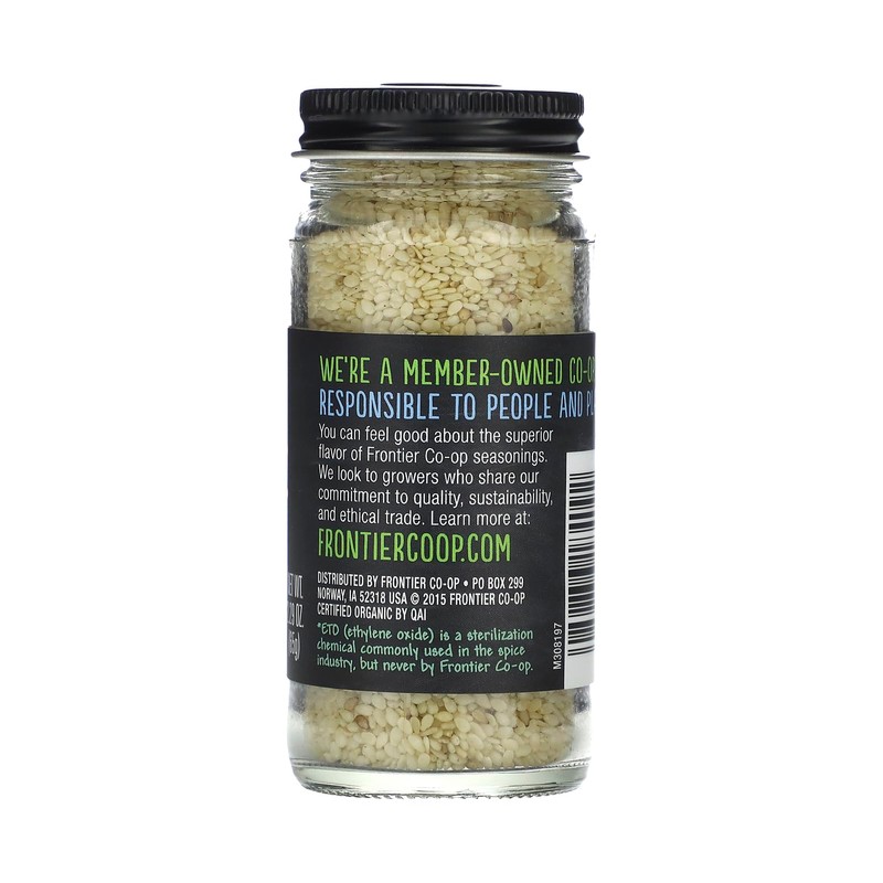FRONTIER Organic Hulled Sesame Seed, 2.29 OZ
