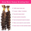 Human Braiding Hair for Boho Braids Highlight Deep Wave Bulk