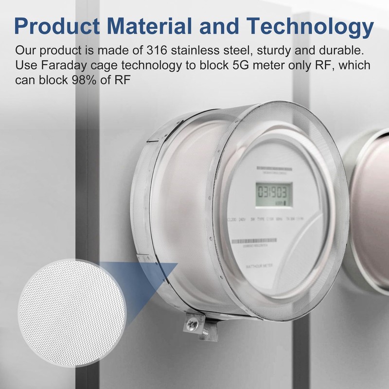 Smart Meter Cover,Electric Meter Cover Shield Made with Faraday Cage