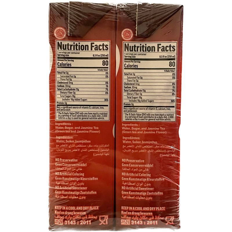 Teh Botol (Jasmine Tea) 8oz (Pack of 6)