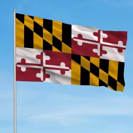Inkcredibleprinting 3x5 Maryland State 150D Woven Poly Nylon Flag 5x3 Banner Grommets Heavy Duty