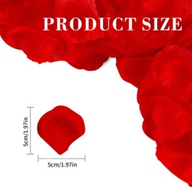 SHINTAYL 1200PCS Rose Petals for Bedroom - Fake Roses Red Petal Faux Flowers, Artificial Roses Petals for Marry me, Valentines, Proposal, Anniversary, Wedding Love Decorations Romantic Party