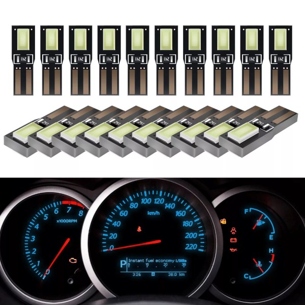 hightechdeals8 20pcs T5 Ice Blue 5630 LED Speedometer Instrument Gauge