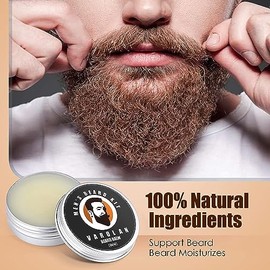 Varolan Kit de Crecimiento y Aseo de Barba - Aceite de Crecimiento (2Oz), Bálsamo, Peine, Libro Electrónico, Bolsa de Almacenamiento, Bigote Juego de 