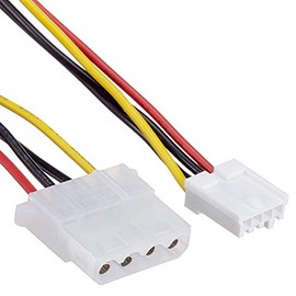 Delock Y-Power SATA Male Cable 15 Pin > 4 Pin Molex Female + 4 Pin Floppy