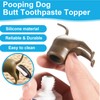 PLATEYTR Pack of 4 Poop Dog Butt Toothpaste Toppers, Dog