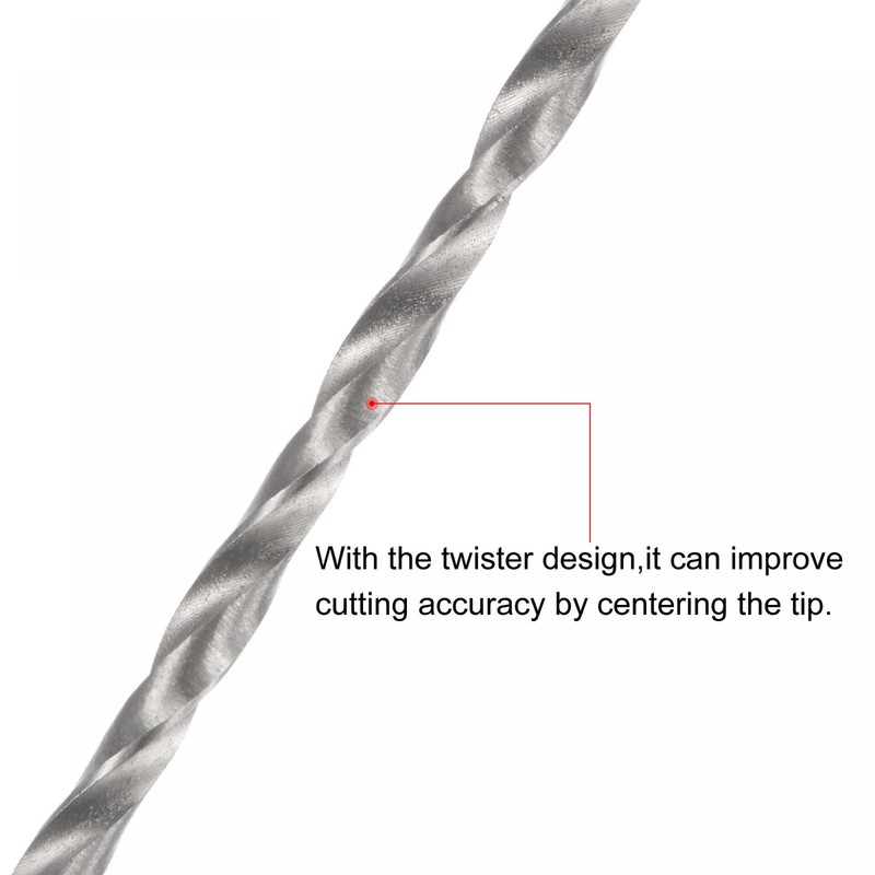 sourcing map 5 Pcs 1.6mm Mini Micro Twist Drill Bits,