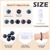 KISSITTY 47pcs Natural Tiger Eye Stone Beads 8mm Round Crystal