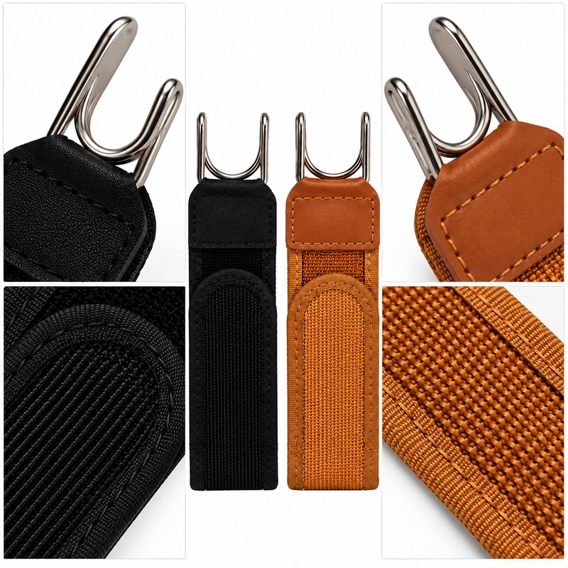 Buckleless Elastic Belt for Men – Adjustable Hook Closure for