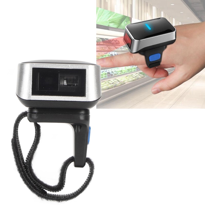 1D Bluetooth Wearable Ring Barcode Scanner 270 Degree Rotation 3