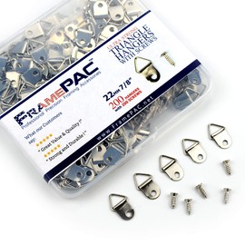 Picture Frames Small Triangle Hangers with Screws (200 Pcs)
