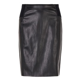 VERO MODA Women's Vmbuttersia Hw Coated Skirt Noos, Black (Black Black), 8 (Size: X-Small)