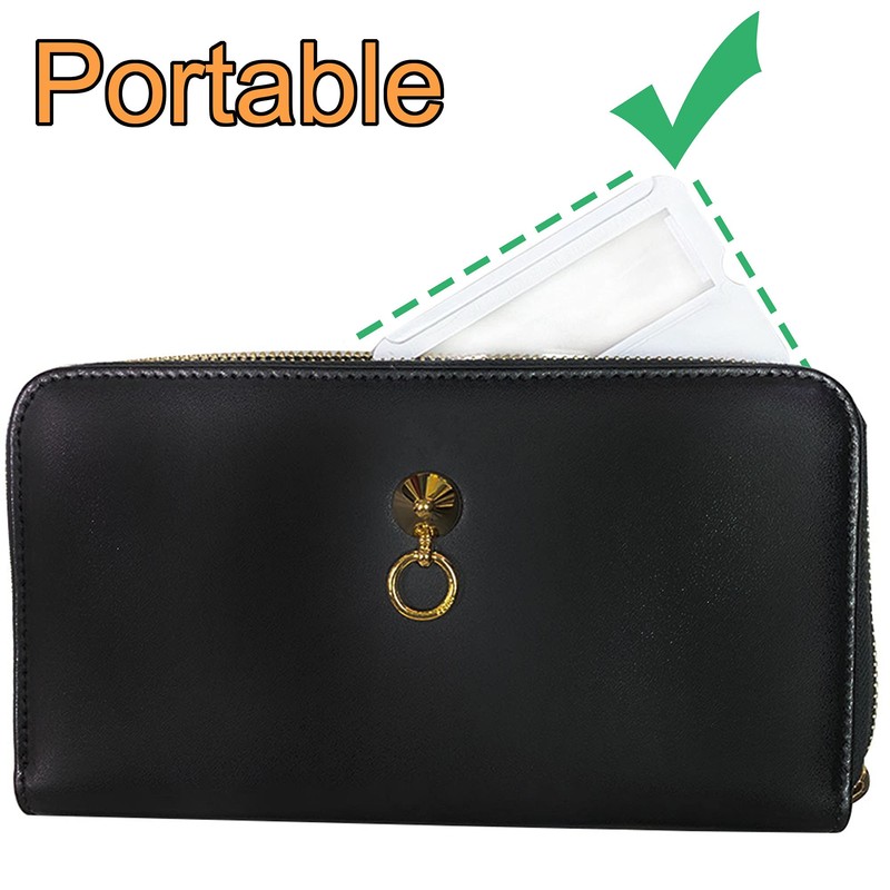MAGDEPO 3X Magnifier Bookmark Ruler for Reading, Credit Card Size