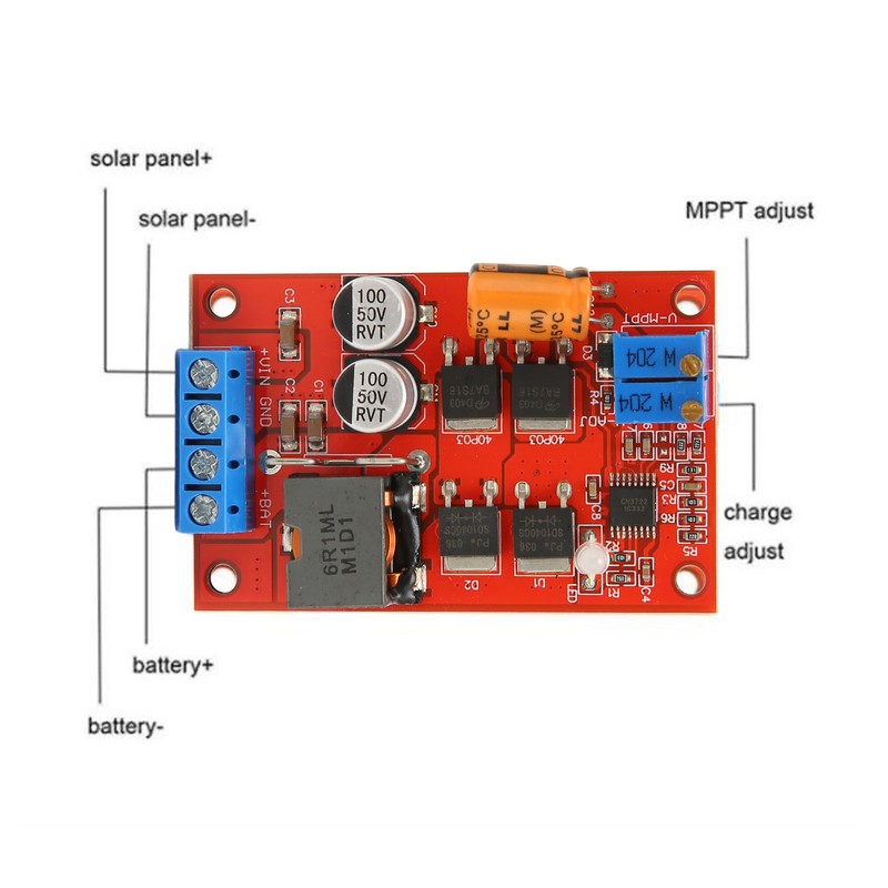 Solar Charge Controller Reverse Connection Protection Low Power Consumption 5A