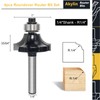 4PCS Roundover Router Bit Set, 1/4 inch Shank，Corner Rounding Edge