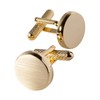 [TAVARAT] Cufflinks for Men classic round shape (light gold)
