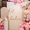 Oh Babies Sign Decal for Backdrop Gold Brown Large,Twins Baby