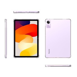 USDILU Case for Redmi Pad SE 11 Pulgadas Funda TPU Suave Transparente Cover con Cuatro Esquinas Espesamiento