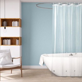 Gellmall Shower Curtains EVA Mould Resistant Waterproof Transparent Bathroom Curtains Weighted Hem Bathroom Curtains 72"x96"