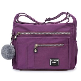 VOLGANIK ROCK Crossbody Bag for Women Medium Size Multi Pockets Handbag Shoulder Bag for Women RFID Pocket Lightweight Water resistant Shoulder Bag for Daily Use Messenger Bag
