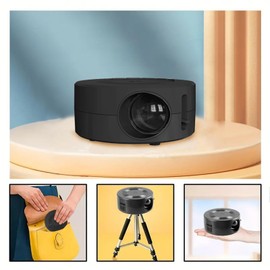 Projector 1080P HD Home Theater Video Projector Portable Film Projector with AUX USB Interfaces for IOS Android Smartphones Tablets