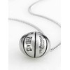 Shields of Strength Woman's Stainless Steel 3-D Mini Basketball Pendant