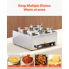 VEVOR VEVOR Electric Soup Warmer, Four 6.34QT Stainless Steel Round