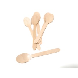 Generic Butterfly Disposable Wooden Spoons Pack of 50 Eco-Friendly Biodegradable Natural Wooden Cutlery, CUT01
