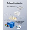 VCE 50 Pack Cat6 RJ45 Keystone Jack Insert UL-Listed, 90