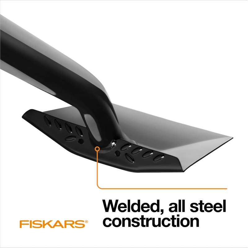Fiskars 46" Spade Garden Shovel, Steel Flat Spade with Ergonomic