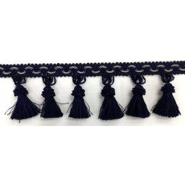 Unbranded Tassel Fringe Trim 3.5" for Drapery Curtains Upholstery Pillows/ Indigo Blue