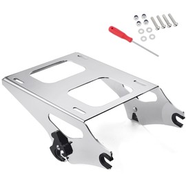 Amazicha Detachable Tour Pack Mount Thicker Luggage Rack Mounting Rack Compatible for Harley Davidson Touring Street Glide/Electra Glide/Road Glide/Road King 2014-Later,Chrome