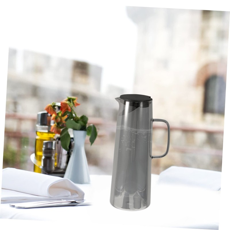 GRIRIW Beverage Kettle with Filter Lid Large Capacity Electroplated Glass