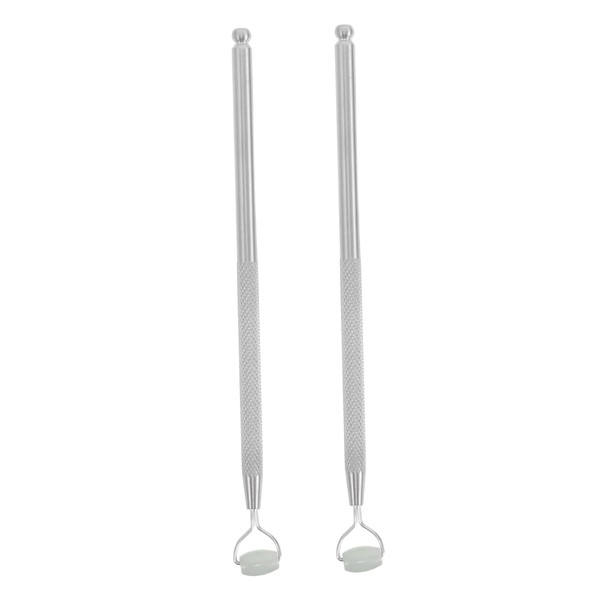 FOMIYES 2pcs Jade Eye Massager and Facial Roller for Skin