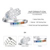 KoyeKei Hamsa Chakra Rings 925 Sterling Silver Hamsa Hand Chakra