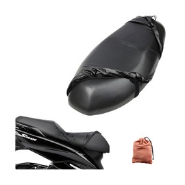 CGEAMDY Universal Motorcycle Seat Cover, Scooter Seat Cover, Leather, Non-Slip Motorcycle Seat Covers, Motorcycle Cushion Waterproof and Scratch-Resistant, Waterproof Scooter Moped Leather Seat Covers