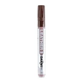 DARWI - DA0420013810C - Marcatore per cuoio - colore Cacao - Punta 2 MM - 6 ML - DARWI LEATHER - Colore per cuoio morbido- Hobby Creativi - Attività manuale - Bricolage