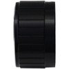 6mm Splined Hole Black Aluminium Amplifier/HiFi Control Knob Pack of