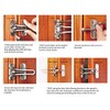 TOGU 2 Pack Solid Door Security Guard,Gate Latches Swing Bar
