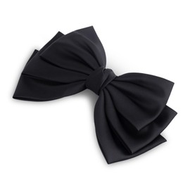 SXQLYH Bow Hair Clip Satin Large Hair Bows Clip Hair Clips Women Hair Bows Hair Clips French Hair Clips Ballerina Bow Elegant Satin Hair Accessories (Black)