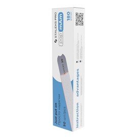 White Disposable papmAm Files for Straight Nail File Staleks Pro Expert 22, 180 grit (50 pcs)