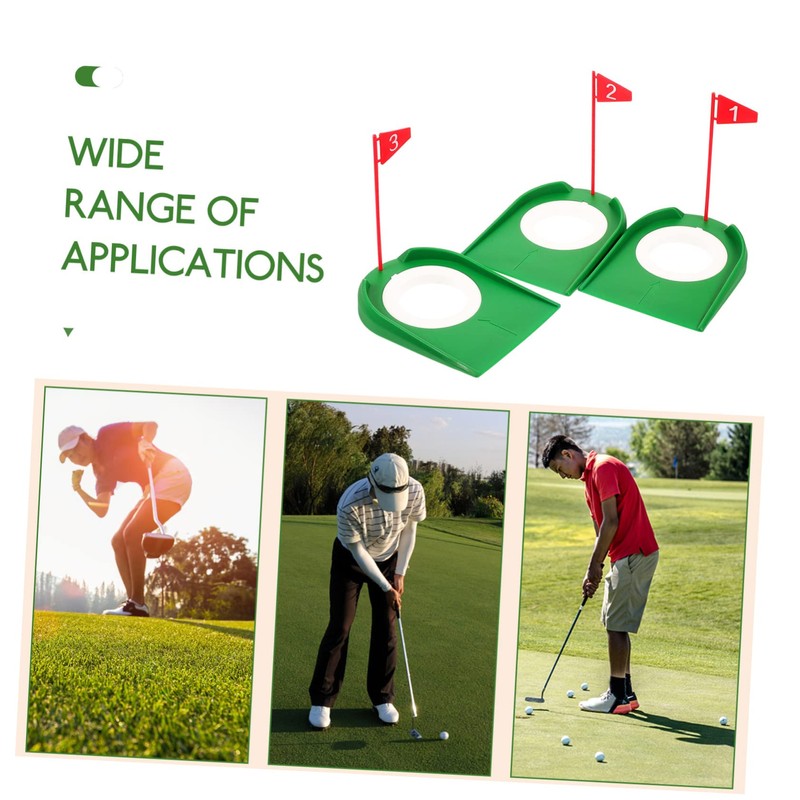 KOMBIUDA Regulation Size Golf Hole Cup Set 3 Putters for